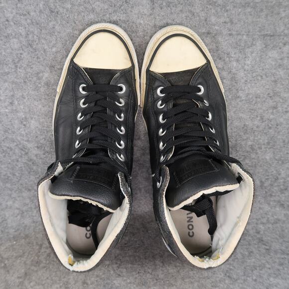 Converse Shoes Mens 8.5 Casual Sneaker Leather Mid Lace Up High Street All Star - Picture 7 of 13